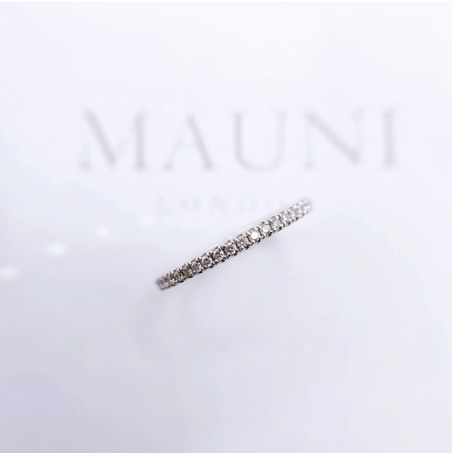 diamond studded beautiful wedding band extra thin in micro pave set mauni london