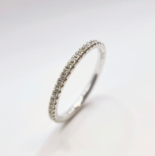 diamond wedding band stackable ring micro pave mauni london