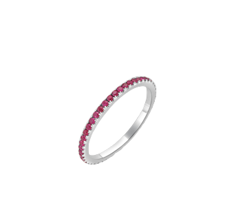 rare rubies on micro pave ring